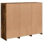 vidaXL Sideboards mit LED-Leuchten 3 Stk. Räuchereiche Holzwerkstoff vidaXL Sideboards mit LED-Leuchten 3 Stk. Räuchereiche Holzwerkstoff