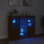 vidaXL Sideboards mit LED-Leuchten 3 Stk. Braun Eichen-Optik vidaXL Sideboards mit LED-Leuchten 3 Stk. Braun Eichen-Optik