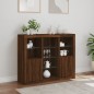vidaXL Sideboards mit LED-Leuchten 3 Stk. Braun Eichen-Optik vidaXL Sideboards mit LED-Leuchten 3 Stk. Braun Eichen-Optik