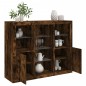 vidaXL Sideboards mit LED-Leuchten 3 Stk. Räuchereiche Holzwerkstoff vidaXL Sideboards mit LED-Leuchten 3 Stk. Räuchereiche Holzwerkstoff