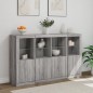 vidaXL Sideboards mit LED-Leuchten 3 Stk. Grau Sonoma Holzwerkstoff vidaXL Sideboards mit LED-Leuchten 3 Stk. Grau Sonoma Holzwerkstoff