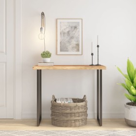 vidaXL Tischplatte 90x40x3,8 cm Rechteckig Massivholz Akazie Baumkante