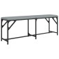 vidaXL Essbank Hellgrau 124x32x45 cm Stahl und Stoff vidaXL Essbank Hellgrau 124x32x45 cm Stahl und Stoff