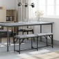 vidaXL Essbank Hellgrau 124x32x45 cm Stahl und Stoff vidaXL Essbank Hellgrau 124x32x45 cm Stahl und Stoff