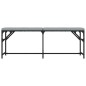 vidaXL Essbank Hellgrau 124x32x45 cm Stahl und Stoff vidaXL Essbank Hellgrau 124x32x45 cm Stahl und Stoff