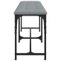 vidaXL Essbank Hellgrau 124x32x45 cm Stahl und Stoff vidaXL Essbank Hellgrau 124x32x45 cm Stahl und Stoff