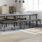 vidaXL Essbank Dunkelgrau 248x32x45 cm Stahl und Stoff vidaXL Essbank Dunkelgrau 248x32x45 cm Stahl und Stoff