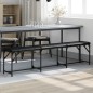 vidaXL Essbank Schwarz 186x32x45 cm Stahl und Kunstleder vidaXL Essbank Schwarz 186x32x45 cm Stahl und Kunstleder