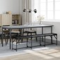 vidaXL Essbank Schwarz 186x32x45 cm Stahl und Kunstleder vidaXL Essbank Schwarz 186x32x45 cm Stahl und Kunstleder