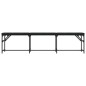 vidaXL Essbank Schwarz 186x32x45 cm Stahl und Kunstleder vidaXL Essbank Schwarz 186x32x45 cm Stahl und Kunstleder