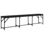 vidaXL Essbank Schwarz 186x32x45 cm Stahl und Kunstleder vidaXL Essbank Schwarz 186x32x45 cm Stahl und Kunstleder