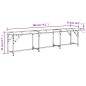 vidaXL Essbank Schwarz 186x32x45 cm Stahl und Kunstleder vidaXL Essbank Schwarz 186x32x45 cm Stahl und Kunstleder