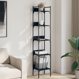 vidaXL Bücherregal 5 Böden Schwarz 35x30x174 cm Holzwerkstoff