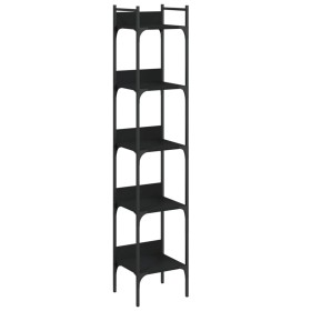 vidaXL Bücherregal 5 Böden Schwarz 35x30x174 cm Holzwerkstoff