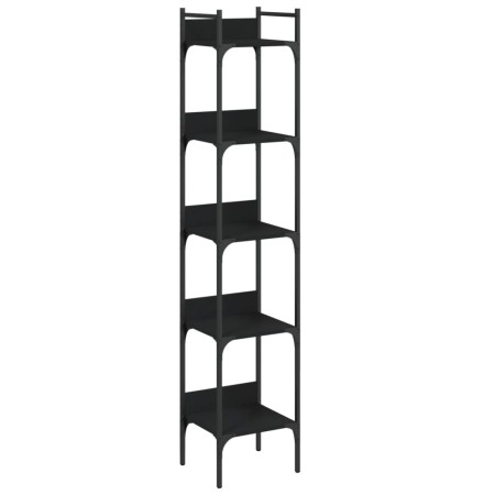 vidaXL Bücherregal 5 Böden Schwarz 35x30x174 cm Holzwerkstoff