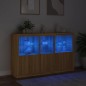 vidaXL Sideboard mit LED-Leuchten Sonoma-Eiche 162x37x100 cm vidaXL Sideboard mit LED-Leuchten Sonoma-Eiche 162x37x100 cm