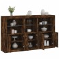 vidaXL Sideboard mit LED-Leuchten Räuchereiche 162x37x100 cm vidaXL Sideboard mit LED-Leuchten Räuchereiche 162x37x100 cm