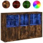 vidaXL Sideboard mit LED-Leuchten Räuchereiche 162x37x100 cm vidaXL Sideboard mit LED-Leuchten Räuchereiche 162x37x100 cm