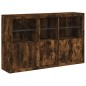 vidaXL Sideboard mit LED-Leuchten Räuchereiche 162x37x100 cm vidaXL Sideboard mit LED-Leuchten Räuchereiche 162x37x100 cm