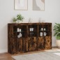 vidaXL Sideboard mit LED-Leuchten Räuchereiche 162x37x100 cm vidaXL Sideboard mit LED-Leuchten Räuchereiche 162x37x100 cm