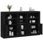 vidaXL Sideboard mit LED-Leuchten Schwarz 162x37x100 cm vidaXL Sideboard mit LED-Leuchten Schwarz 162x37x100 cm
