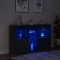 vidaXL Sideboard mit LED-Leuchten Schwarz 162x37x100 cm vidaXL Sideboard mit LED-Leuchten Schwarz 162x37x100 cm