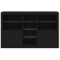 vidaXL Sideboard mit LED-Leuchten Schwarz 162x37x100 cm vidaXL Sideboard mit LED-Leuchten Schwarz 162x37x100 cm