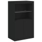 vidaXL Sideboard mit LED-Leuchten Schwarz 162x37x100 cm vidaXL Sideboard mit LED-Leuchten Schwarz 162x37x100 cm
