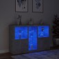 vidaXL Sideboard mit LED-Leuchten Betongrau 162x37x100 cm vidaXL Sideboard mit LED-Leuchten Betongrau 162x37x100 cm