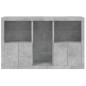 vidaXL Sideboard mit LED-Leuchten Betongrau 162x37x100 cm vidaXL Sideboard mit LED-Leuchten Betongrau 162x37x100 cm
