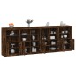 vidaXL Sideboard mit LED-Leuchten Räuchereiche 283x37x100 cm vidaXL Sideboard mit LED-Leuchten Räuchereiche 283x37x100 cm