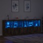vidaXL Sideboard mit LED-Leuchten Räuchereiche 283x37x100 cm vidaXL Sideboard mit LED-Leuchten Räuchereiche 283x37x100 cm