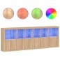 vidaXL Sideboard mit LED-Leuchten Sonoma-Eiche 283x37x100 cm vidaXL Sideboard mit LED-Leuchten Sonoma-Eiche 283x37x100 cm