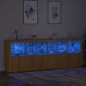 vidaXL Sideboard mit LED-Leuchten Sonoma-Eiche 283x37x100 cm vidaXL Sideboard mit LED-Leuchten Sonoma-Eiche 283x37x100 cm