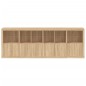 vidaXL Sideboard mit LED-Leuchten Sonoma-Eiche 283x37x100 cm vidaXL Sideboard mit LED-Leuchten Sonoma-Eiche 283x37x100 cm