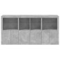 vidaXL Sideboard mit LED-Leuchten Betongrau 202x37x100 cm vidaXL Sideboard mit LED-Leuchten Betongrau 202x37x100 cm