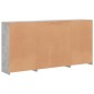 vidaXL Sideboard mit LED-Leuchten Betongrau 202x37x100 cm vidaXL Sideboard mit LED-Leuchten Betongrau 202x37x100 cm