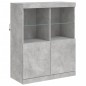 vidaXL Sideboard mit LED-Leuchten Betongrau 202x37x100 cm vidaXL Sideboard mit LED-Leuchten Betongrau 202x37x100 cm
