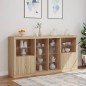 vidaXL Sideboard mit LED-Leuchten Sonoma-Eiche 202x37x100 cm vidaXL Sideboard mit LED-Leuchten Sonoma-Eiche 202x37x100 cm