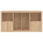 vidaXL Sideboard mit LED-Leuchten Sonoma-Eiche 202x37x100 cm vidaXL Sideboard mit LED-Leuchten Sonoma-Eiche 202x37x100 cm