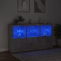 vidaXL Sideboard mit LED-Leuchten Betongrau 181,5x37x100 cm vidaXL Sideboard mit LED-Leuchten Betongrau 181,5x37x100 cm