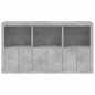 vidaXL Sideboard mit LED-Leuchten Betongrau 181,5x37x100 cm vidaXL Sideboard mit LED-Leuchten Betongrau 181,5x37x100 cm