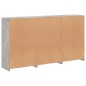 vidaXL Sideboard mit LED-Leuchten Betongrau 181,5x37x100 cm vidaXL Sideboard mit LED-Leuchten Betongrau 181,5x37x100 cm