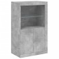 vidaXL Sideboard mit LED-Leuchten Betongrau 181,5x37x100 cm vidaXL Sideboard mit LED-Leuchten Betongrau 181,5x37x100 cm