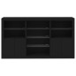 vidaXL Sideboard mit LED-Leuchten Schwarz 181,5x37x100 cm vidaXL Sideboard mit LED-Leuchten Schwarz 181,5x37x100 cm