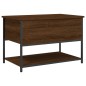 vidaXL Sitzbank mit Stauraum Braun Eiche 70x42,5x47 cm Holzwerkstoff vidaXL Sitzbank mit Stauraum Braun Eiche 70x42,5x47 cm Holzwerkstoff