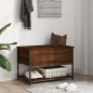 vidaXL Sitzbank mit Stauraum Braun Eiche 70x42,5x47 cm Holzwerkstoff vidaXL Sitzbank mit Stauraum Braun Eiche 70x42,5x47 cm Holzwerkstoff