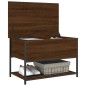 vidaXL Sitzbank mit Stauraum Braun Eiche 70x42,5x47 cm Holzwerkstoff vidaXL Sitzbank mit Stauraum Braun Eiche 70x42,5x47 cm Holzwerkstoff