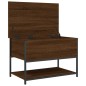 vidaXL Sitzbank mit Stauraum Braun Eiche 70x42,5x47 cm Holzwerkstoff vidaXL Sitzbank mit Stauraum Braun Eiche 70x42,5x47 cm Holzwerkstoff