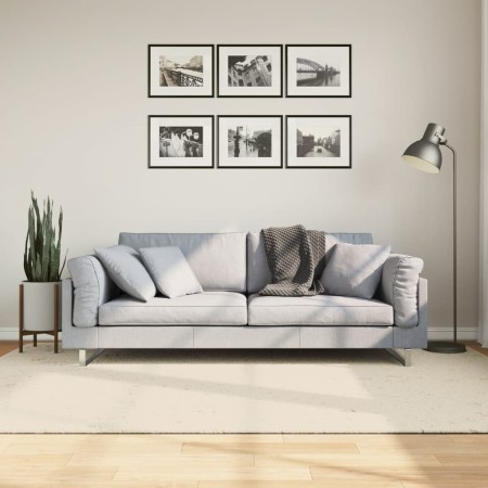 vidaXL Teppich ISTAN Hochflor Glänzend Creme 160x230 cm